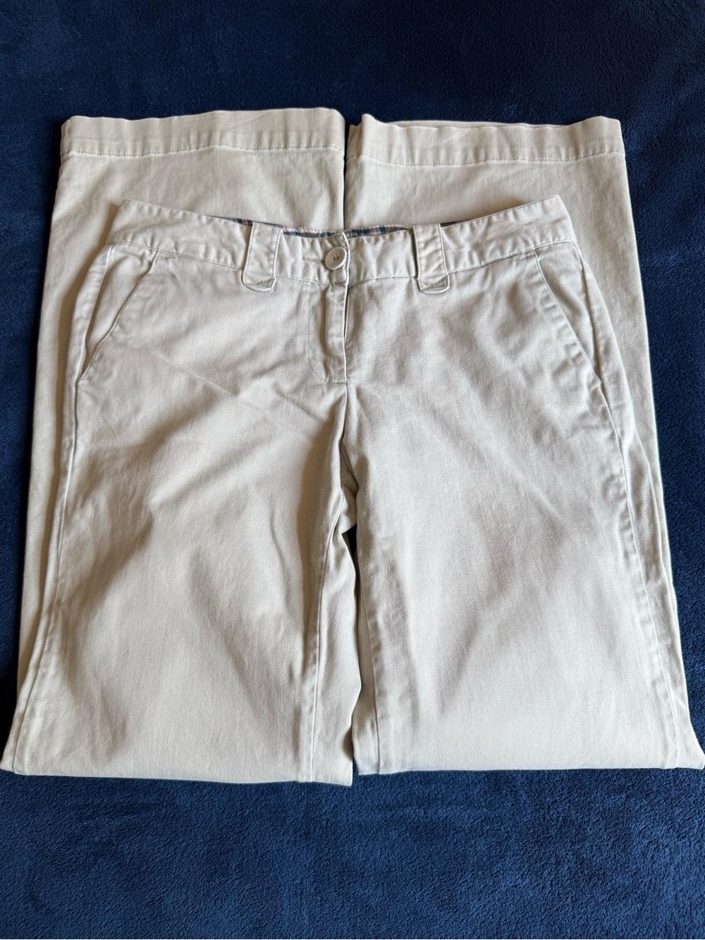 Tommy Hilfiger Women's Light Beige Straight-Leg Pants